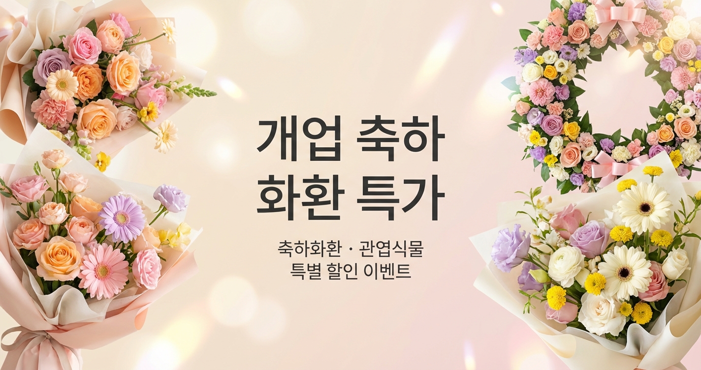 개업 축하 화환 · 관엽식물 특가 이벤트